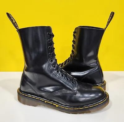 💥Dr. Martens Doc England MIE Rare 90's Vintage Black 1490 Boots UK8 US9💥 • $249