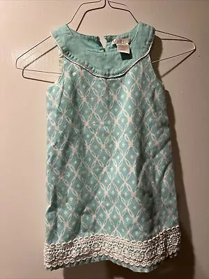 Maggie & Zoe Girls Size 6 Turquoise And White Sleeveless Dress • $15