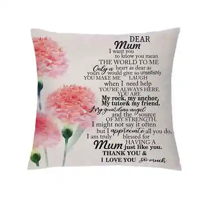 £6.99 • Buy Best Mum Love You Hug Pillow Cover Case Cushion Cover GREAT GIFT IDEA