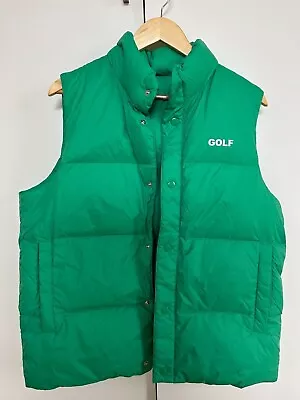 LOGO VEST By GOLF WANG Green Puffer Jacket Size Medium Unisex • $200