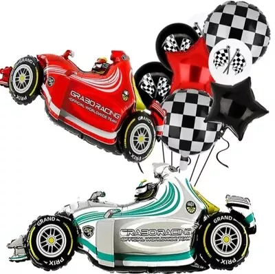 10pc Race Car Balloons • $9.99