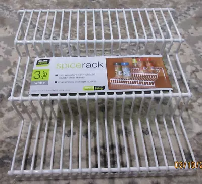 Smart Design 3-Tier Spice Rack - Steel Metal Wire - Rust Resistant - Cupboard - • $15