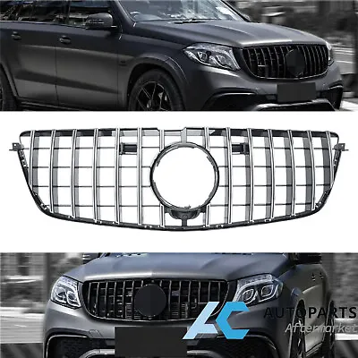 Chrome GT Style Front Grille Bumper Grill For Mercedes X166 GL550 GL63AMG 13-15 • $120.58