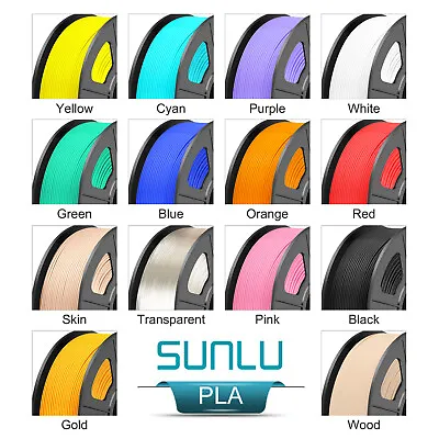 SUNLU PLA 3D Printer Filament 1.75mm 1KG/Spool Good Layer Adhesion ROHS Reached • $26.69