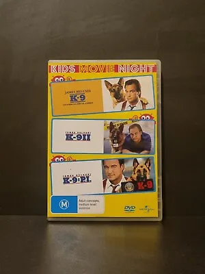 K-9 + K-911 + K9 PI - DVD TRIPLE Movie Trilogy James Belushi Region 2 4 PAL VGC • $27.99