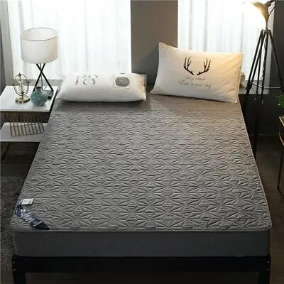 Bed Mattress Cover Skin Friendly Breathable Folding Bed Protector Cover Washable • £209.31