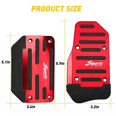 2 PCS Red Non-Slip Automatic Gas Brake Foot Pedal Pad Cover Fit For Most Car New • $11.99