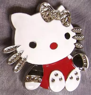 Pewter Belt Buckle Cartoon Hello Kitty NEW Red Shirt • $19.99