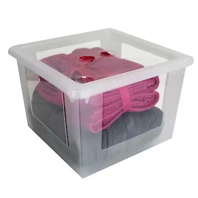 40L Underbed Storage Toy Box Plastic Drawer Container Clothes Towels Bedding • £14.99