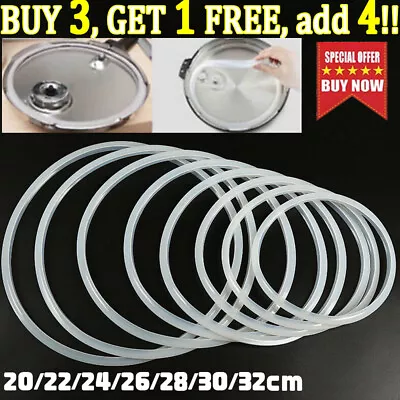 Silicone Rubber Replacement Clear Gasket 20-32cm Home Pressure Cooker Seal Ring • £3.06