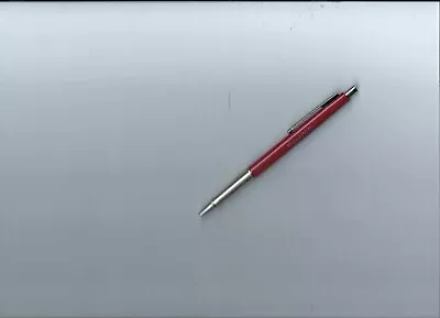 Vintage Paper Mate Contour Red & Chrome Trim Double Heart Ballpoint Pen- Oil Adv • $9.95