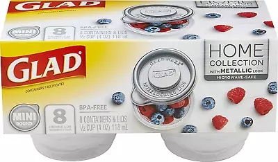 Mini Round Food Storage Containers Small Food Containers Hold 4 Ounces Of Food • $24.15