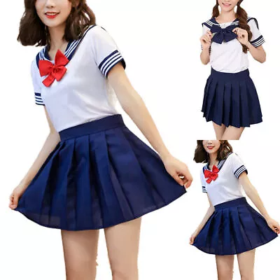 Japanese School Girls Suit Dress Outfit Sailor Uniform Anime Cosplay Costumes • $23.08