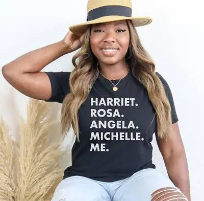 Harriet Rosa Angela Michelle Me Shirt - Black Fist Women's History Month Gift • £32.43