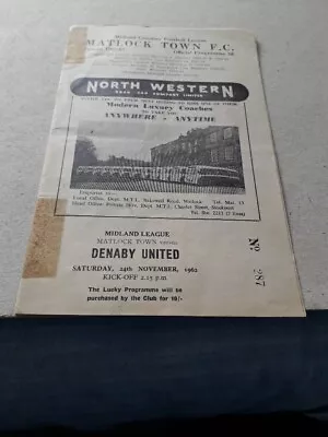 Matlock Town V Denaby United ML 1962/63 • £1.65
