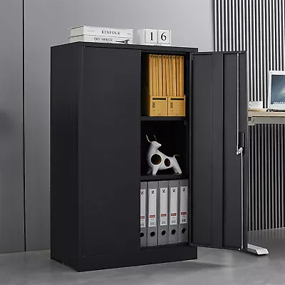 Metal Storage Cabinet FreeStanding With Adjustable Shelves And Locking Doors • $176