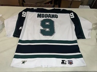 Mike Modano Dallas Stars Starter Jersey Mens XL Clean Sewn White Vintage Nhl • $160