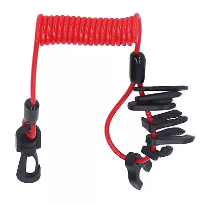 Boat Engine Switch Lanyard Safety Tether Emergency Stop Spring Wire PU CAR • $14.05