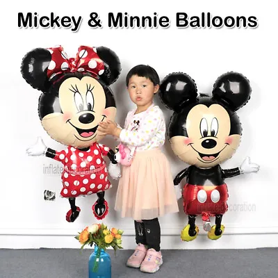 Giant Mickey Minnie Mouse Foil Balloons Birthday Party 78cm Decor Uk • £3.49