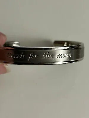 Mary Kay Silver Toned Bracelet Engraved “Reach For The Moon” • $5.50