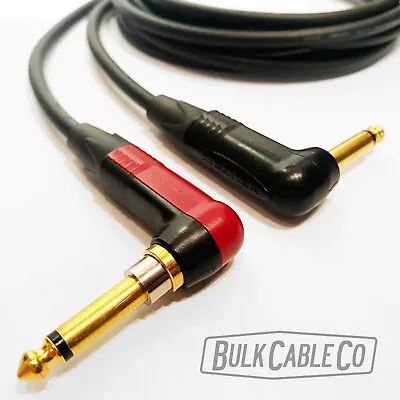 10 FT - Mogami 2524 SILENT Guitar Cable - Neutrik Right Angle Ends - Gold Plugs • $54