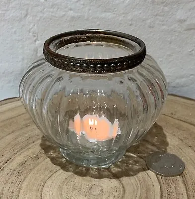 £5.29 • Buy Chic Antique Style Glass & Metal Vintage Tea Light Candle Holder French Country