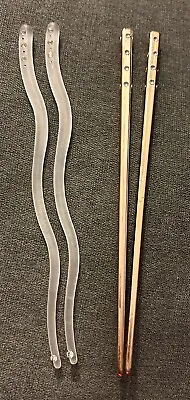 2 Pairs Hair Sticks: 1st Pair: Frosted W Crystals 2nd Pair: Rose Gold W Sparkles • $5.99