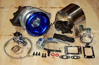 $257.40 • Buy T3/T4 Turbo Kit Internal Wastegate V-band Setup, SS Oil Feed, Heatshield, BOV 