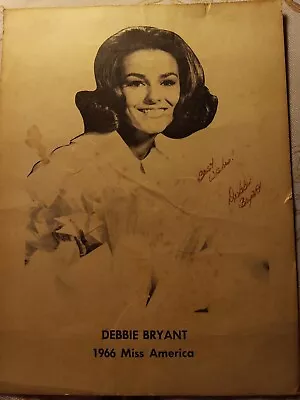 Autographed Picture Debbie Bryant 1966 Miss America • $5