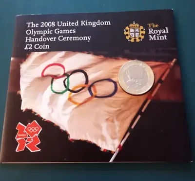Royal Mint 2008 United Kingdom Olympic Games Handover £2 Two Pound Coin. • £19.99