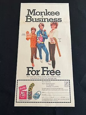 #25  MONKEE BUSINESS Sunday Comics Ad  KOOL-AID PROMO  1969 Hand Buzzer & More • $9.99