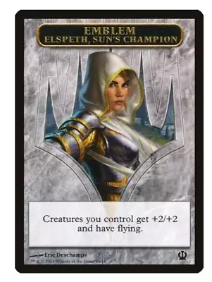 MTG Elspeth Sun's Champion Emblem Theros (THS)  #11/11 Regular Token - NM • $5.50