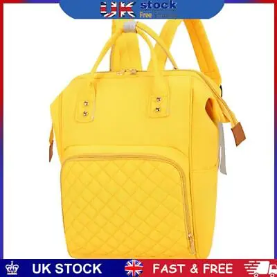 Pure Color Mommy Travel Backpacks Nylon Large Maternity Nappy Bags (Yellow) • £9.09