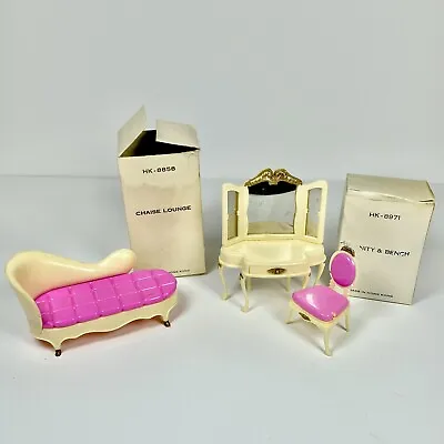 Marx Little Hostess CHAISE VANITY CHAIR Vintage Dollhouse Furniture Renwal W Box • $44.62