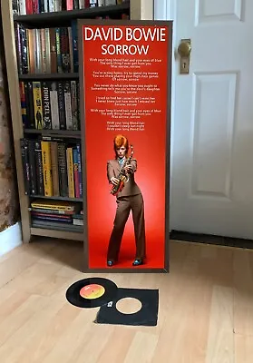 David Bowie Sorrow Poster Lyric Sheet Ziggy Aladdin Life On Mars Rebel • £18.99