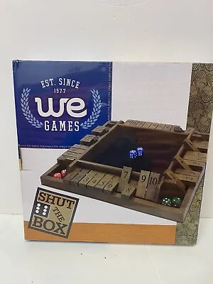 We Games Shut The Box Dice Game Walnut Stained Wood 4 Player. Brand New • $15