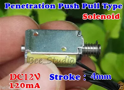 DC 12V Push Pull Type Rod Mini Solenoid Electromagnet Spring DC Micro Solenoid • $2.45