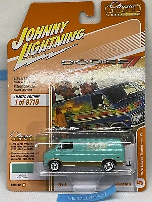Johnny Lightning Classic Gold - 1976 Dodge Tradesman Van In Mint Green • $9.95