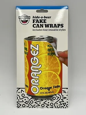 Hide-A-Beer Fake Can Wraps 4 Reusable Styles Included By Bigmouth Inc Novelty • $11.97