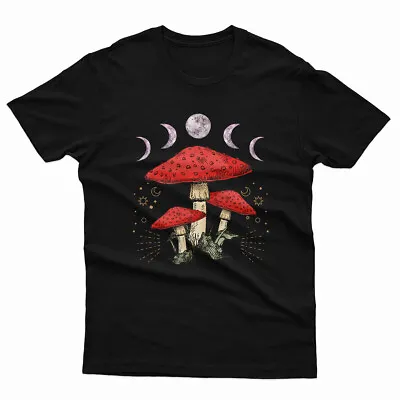 Moon Phase Psychedelic Mushroom Magic Psychedelic Freedom Mens T Shirts #P1#Or#A • £9.99