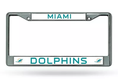 Miami Dolphins Chrome License Plate Frame • $18.99