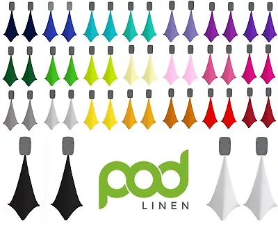 £30.49 • Buy 25 Colors: Pair Double Sided Spandex  Speaker Stand Scrim / Dj Tripod Cover