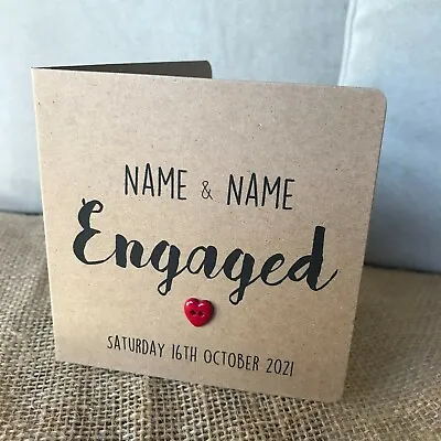 Handmade Personalised Engagement Card (engaged) • £2.50