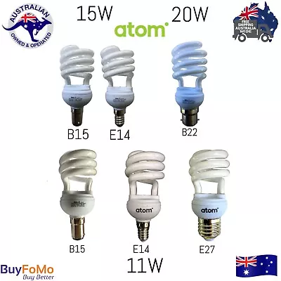 CFL Energy Saver Globes Bulbs E14B15 E27 B22 Warm WhiteCool White Daylight • $29.50