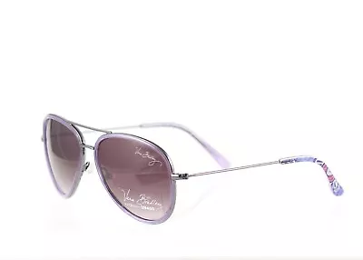 New Vera Bradley Sunglasses Rory Lilac Tapestry Retail $125+ W/ Case 55-15-130 • $36