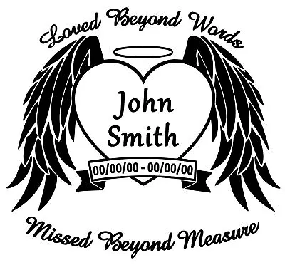 In Loving Memory Of Angel Window Decal Personalized Car Window Decal • $15