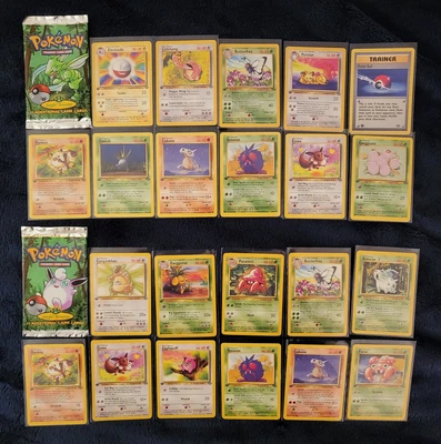 $5.99 • Buy 1999 Pokemon Jungle 1st Edition 22 Card Lot With 2 Pack Wrappers - Near Mint!