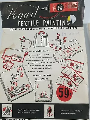 Vintage 1958 Vogart # 750 Hot Iron Transfers For Painting Mid Century 100+ Uncut • $27