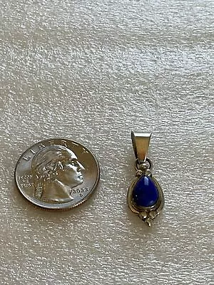 B. Shorty (Navajo) Vintage Teardrop Sterling And Lapis Lazuli (?) Pendant 1g • $39.99