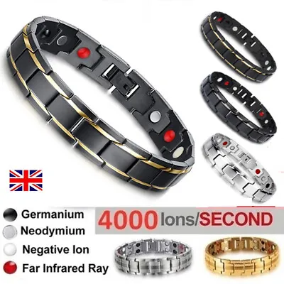 Bio Magnetic Healing Therapy Bracelet Arthritis Hematite Weight Loss Pain Relief • £4.29